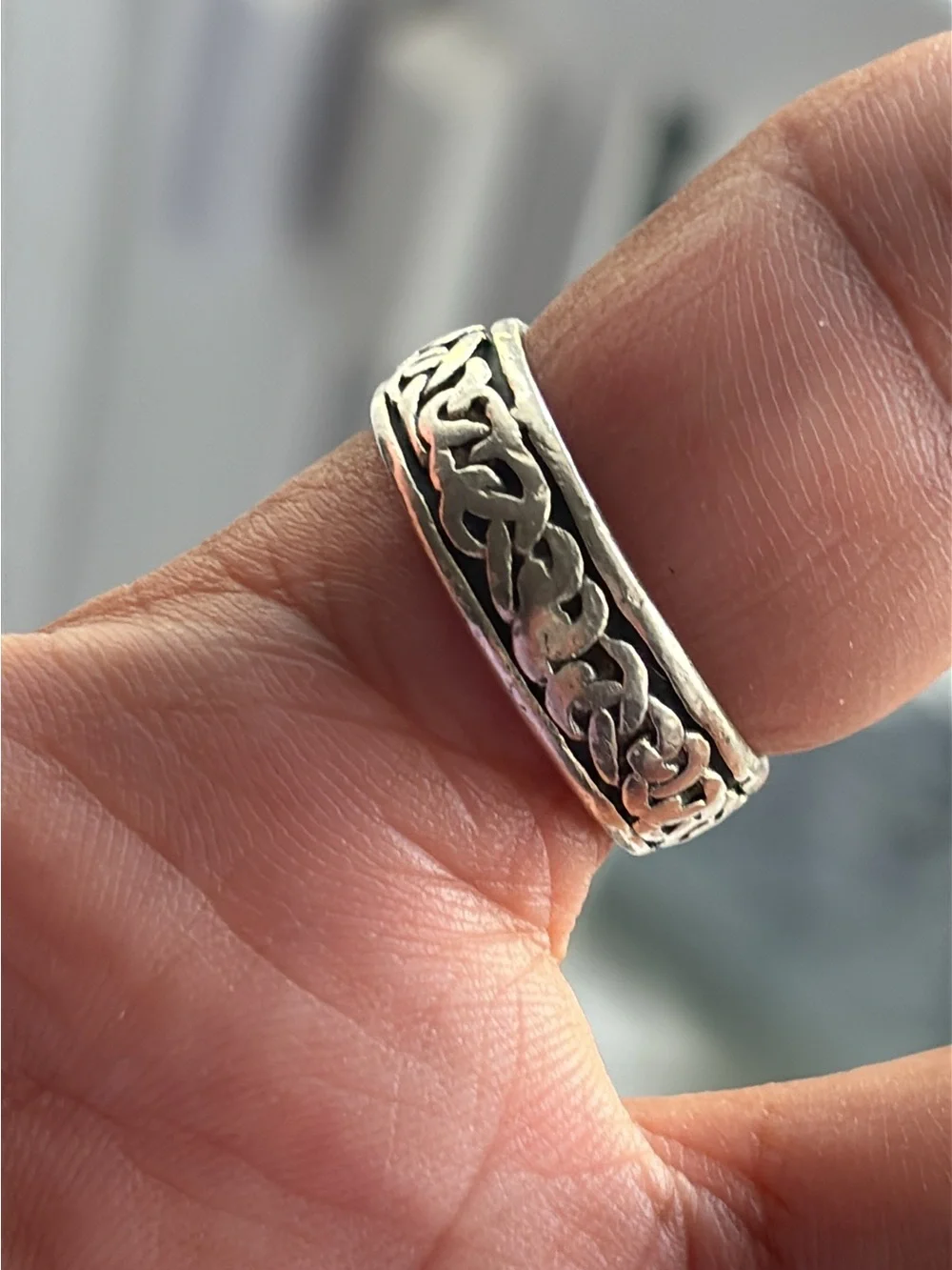 Vintage Sterling Silver Eternity Celtic Design Ring